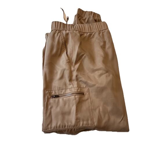 Banana Republic Women’s Jogger Cargo Pants L Tan Tencel Lyocell Pull-On - Picture 4 of 10